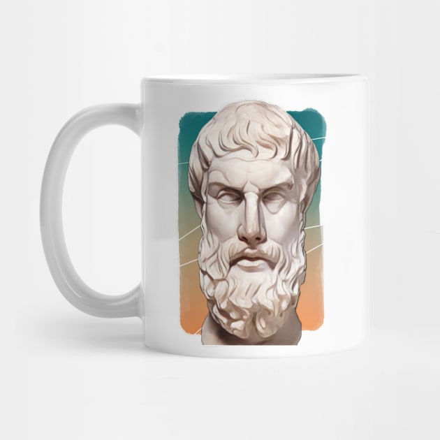 Greek philosopher Epicurus Illustration by Litstoy 